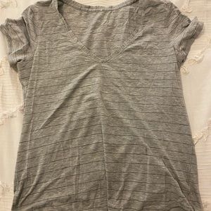 grey and black lulu lemons top